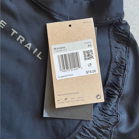 Nike Trail Women's Long Sleeve Running Top with Zipper Black Slim Fit XS - Picture 6 of 7